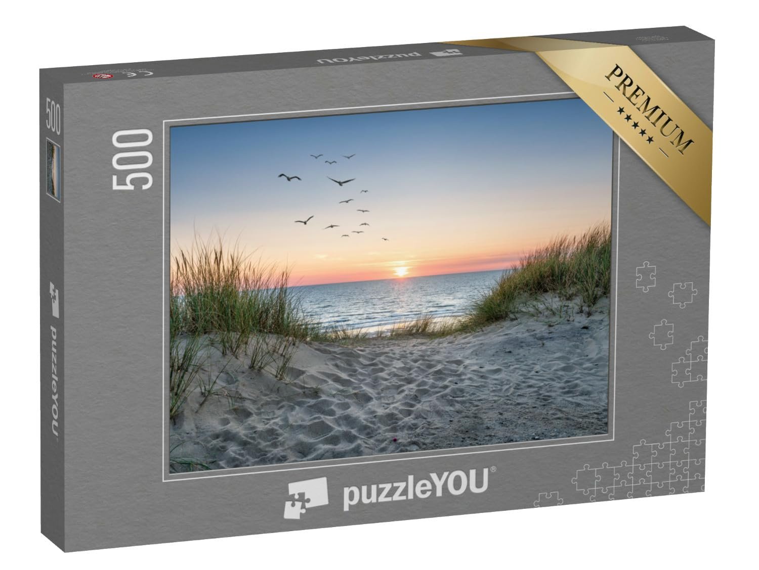 Пазл puzzleYOU Baltic Sea Puzzle Collection Sand Dunes on the Beach at Sunset 500 элементов, фото №1