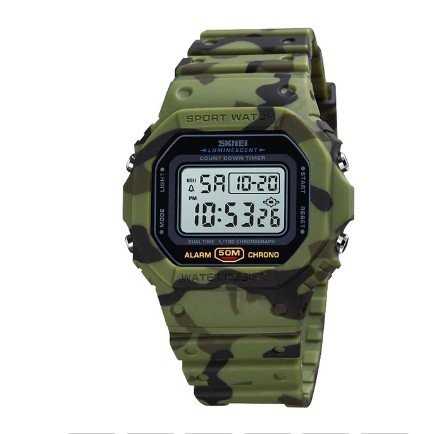 Годинник Skmei 1628 Camo Green, фото №1