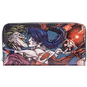 Кошелек-клатч The Joker and Harley Quinn Psychos in Love с карманом для монет и держателем для карт, многоцветный, зеленый, клатч synthetic.ua - Фото 1