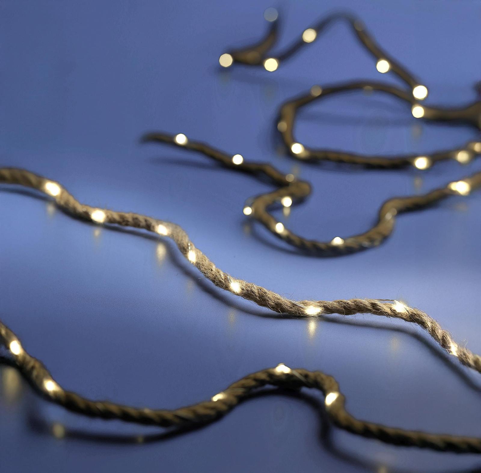 Гірлянда Spetebo Дріт на мотузці 400 см 60 LED теплий білий, фото №1