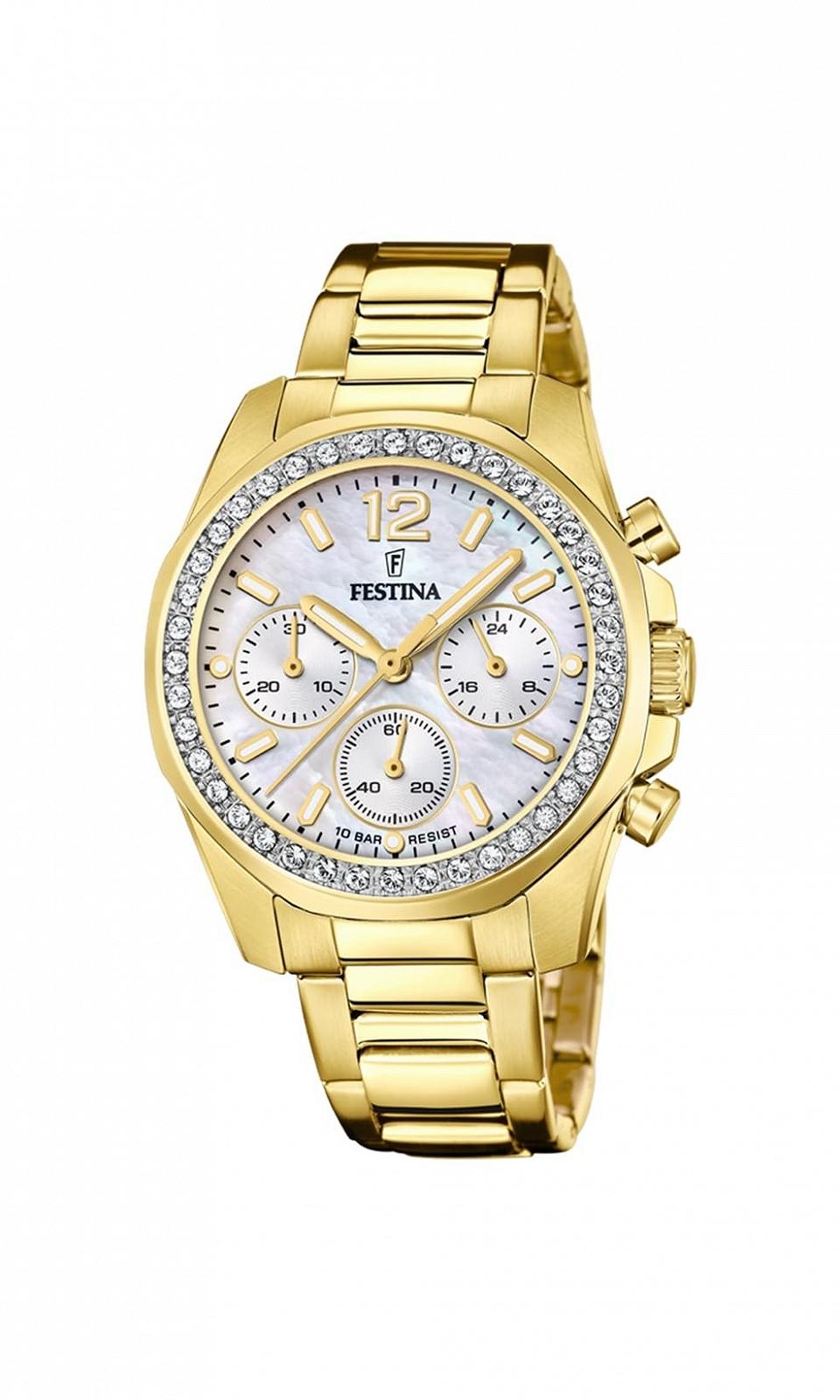 Женские Аналоговые Часы Festina F20609/1 Золотой, фото №1