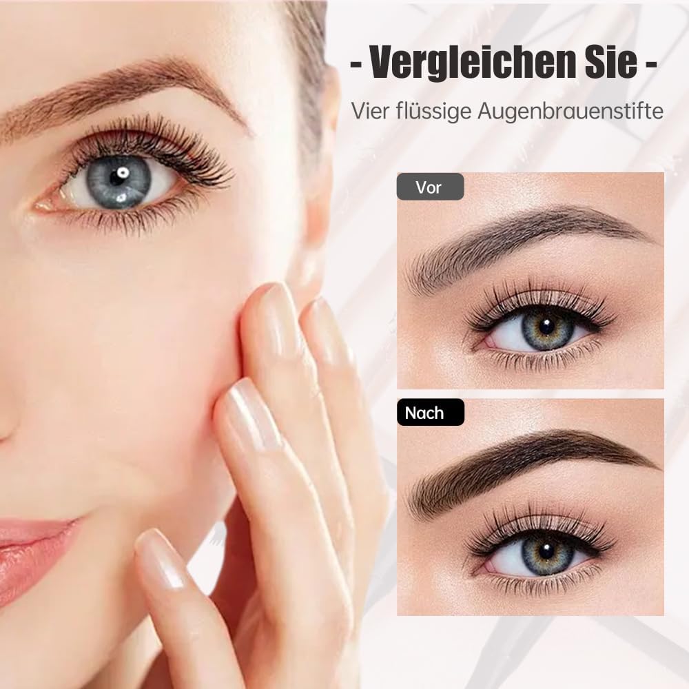 Олівець для брів Wasserdichter 3D з 4 наконечниками кольори змішаний, фото №6