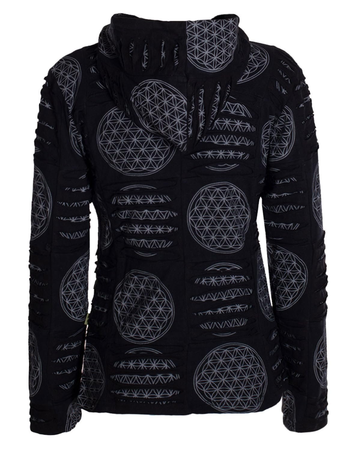 Куртка Vishes Alternative Clothing Flower of Life Толстовка Куртка в стиле хиппи с капюшоном, фото №2