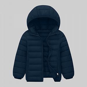 Куртка Puffer Generisch Детская зимняя тонкая Куртка с капюшоном Unisex, Легкая теплая стеганая куртка, Элегантная куртка с капюшоном, Однотонная хлопковая куртка, Зимние детские куртки synthetic.ua - Фото 1