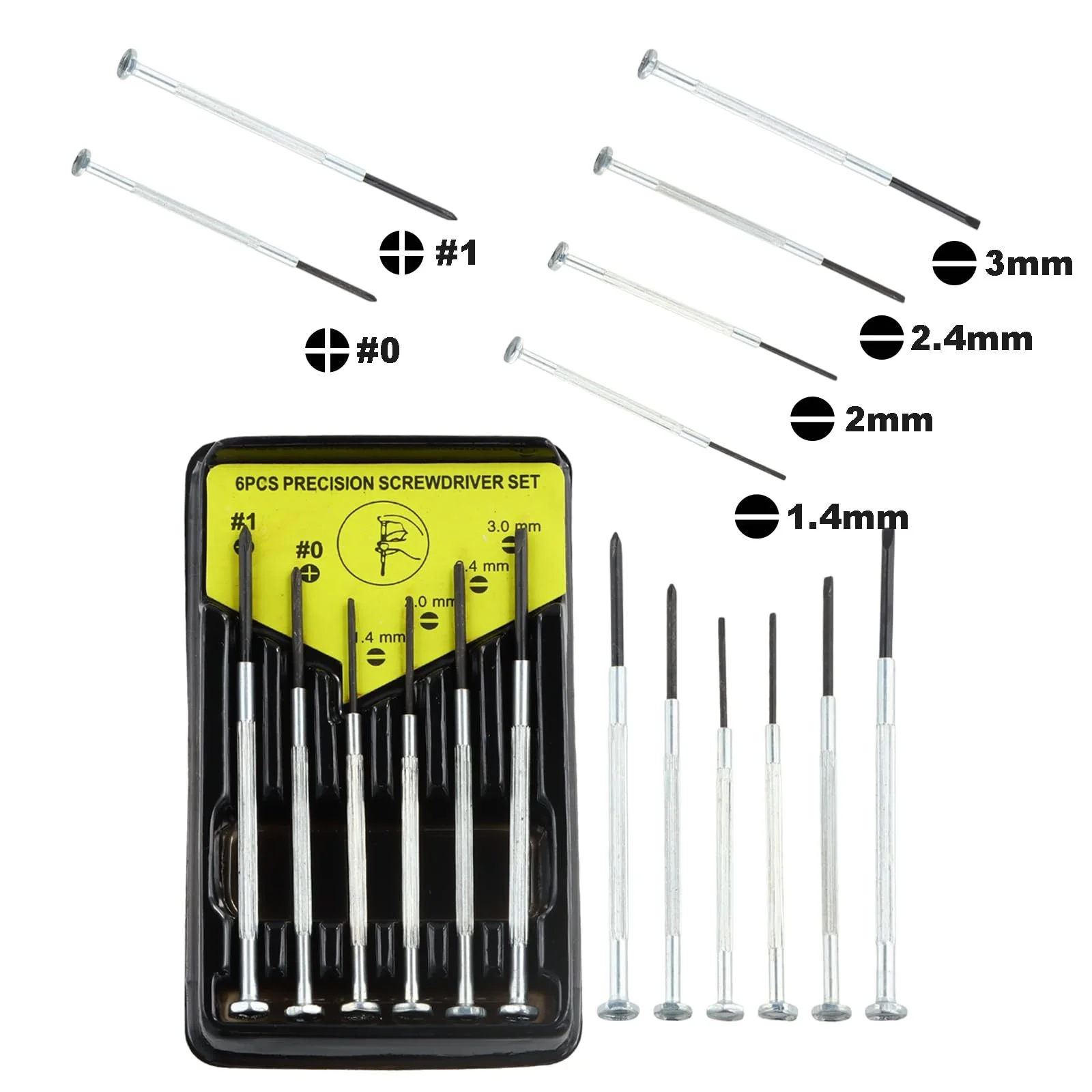 Набір викруток Mini для ремонту окулярів, годинникарів, точних механізмів, фото №5