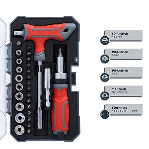 Набір HELPMATE 29 штук Хромованадієва сталь Магнітотримач біти з храповим викрутковим механізмом і Т-подібною рукояткою synthetic.ua - Фото 1