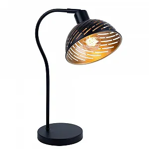 Настільна лампа etc-shop E27 30x18.5x45 см Чорний Золотий - Фото 1