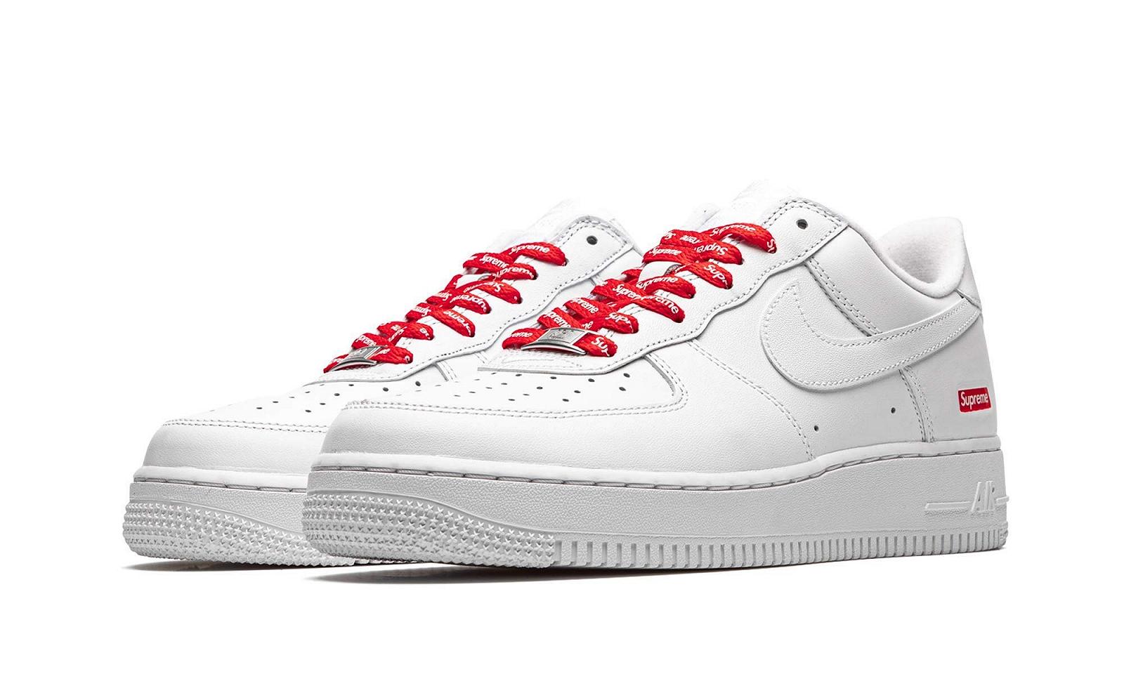 Кроссовки Nike Air Force 1 Low Supreme Mini Box Logo мужские Cu9225 100 белые, фото №3