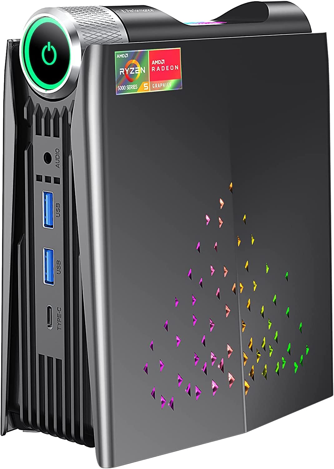 Mini комп'ютер ACEMAGICIAN AMR5 RGB Lights AMD Ryzen 5 5600U (до 4.2ГГц) 32ГБ DDR4 512ГБ SSD 4K HDMI DP Type-C WiFi5 BT 4.2 Auto Power On, фото №4