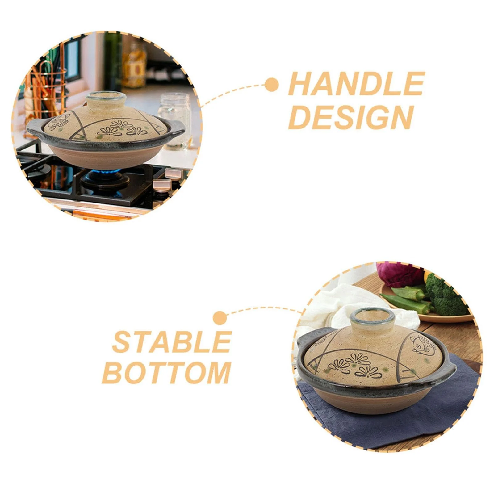 Кастрюля керамическая термостойкая в японском стиле, фото №3 Кастрюля керамическая термостойкая в японском стиле, фото №3