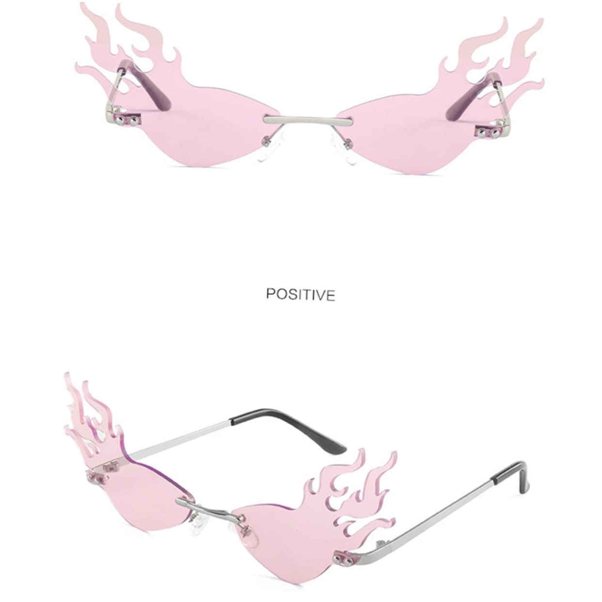 Солнцезащитные очки PACKOVE Ретро Пламя Розовый, фото №4