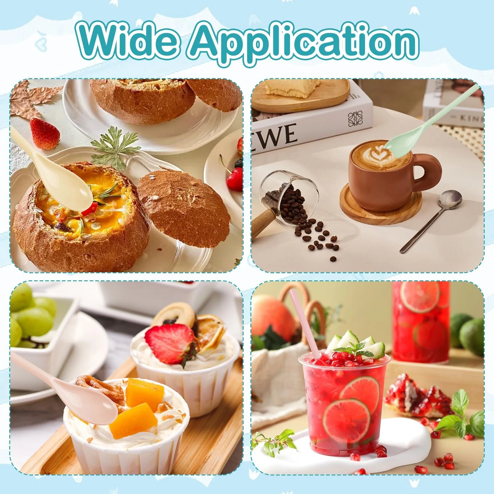 Ложка Пластикова 18.5 см Різнокольорова (набір 10 шт), фото №7