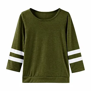 Повседневная футболка-свитшот с круглым вырезом, пуловер, свободный рукав, повседневная туника, длинная блузка, топы для девочек - Фото 1