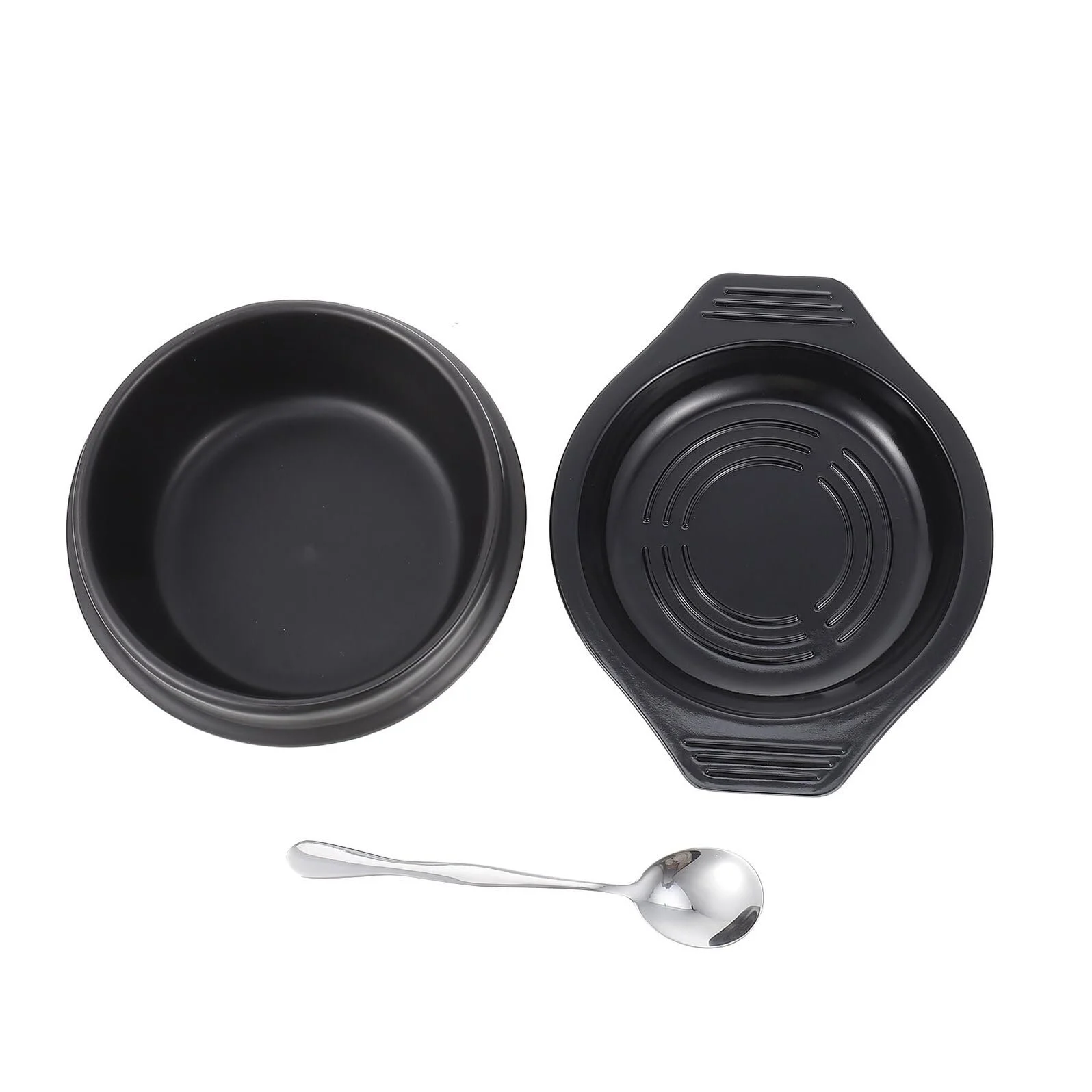 Горщик для бібімпапу Gadpiparty Керамічний з подвійною ручкою та термостійкою підставкою, фото №1 Горщик для бібімпапу Gadpiparty Керамічний з подвійною ручкою та термостійкою підставкою, фото №1