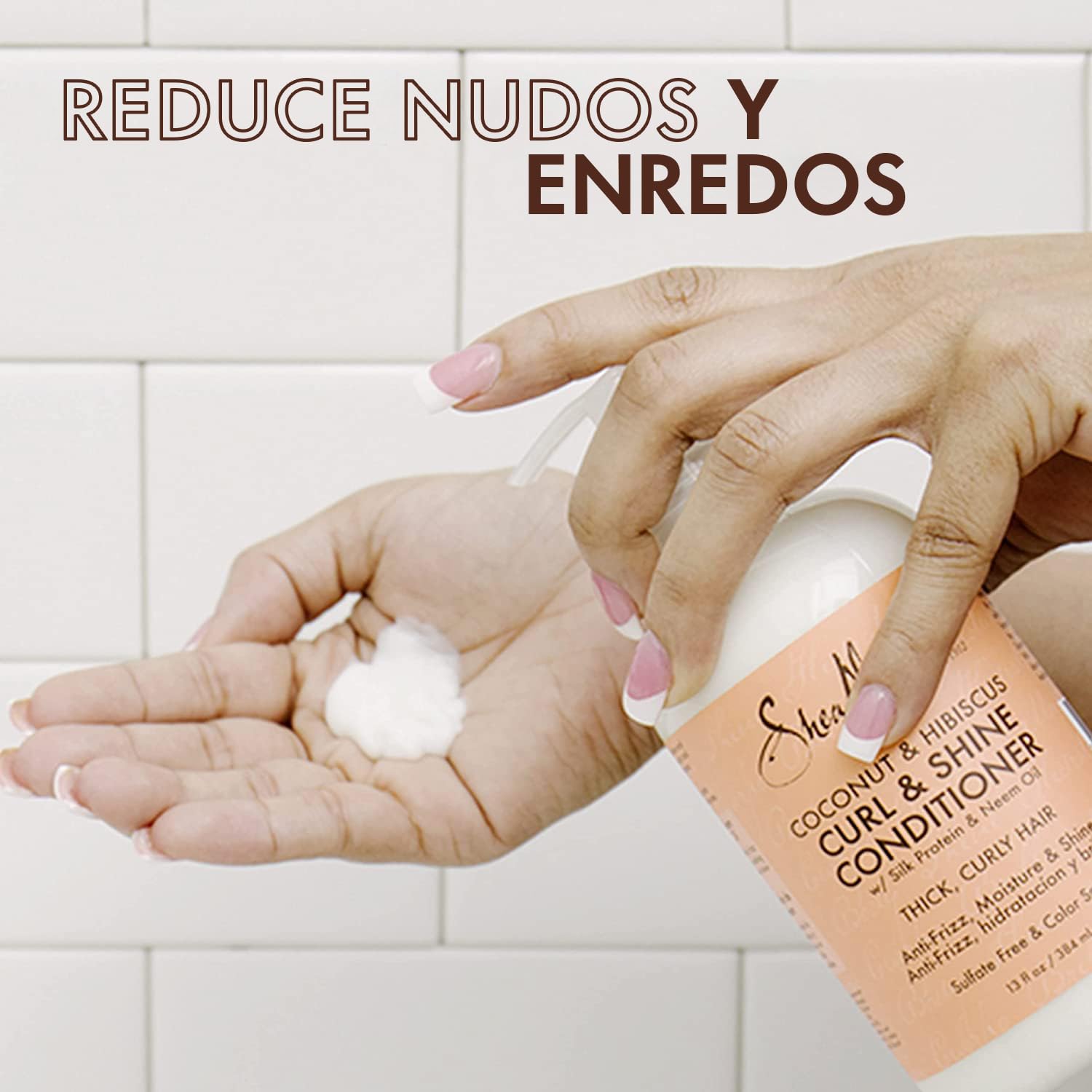 Кондиционер Shea Moisture Coconut Hibiscus Curl Shine для кудрей Унисекс 13 унций, фото №3