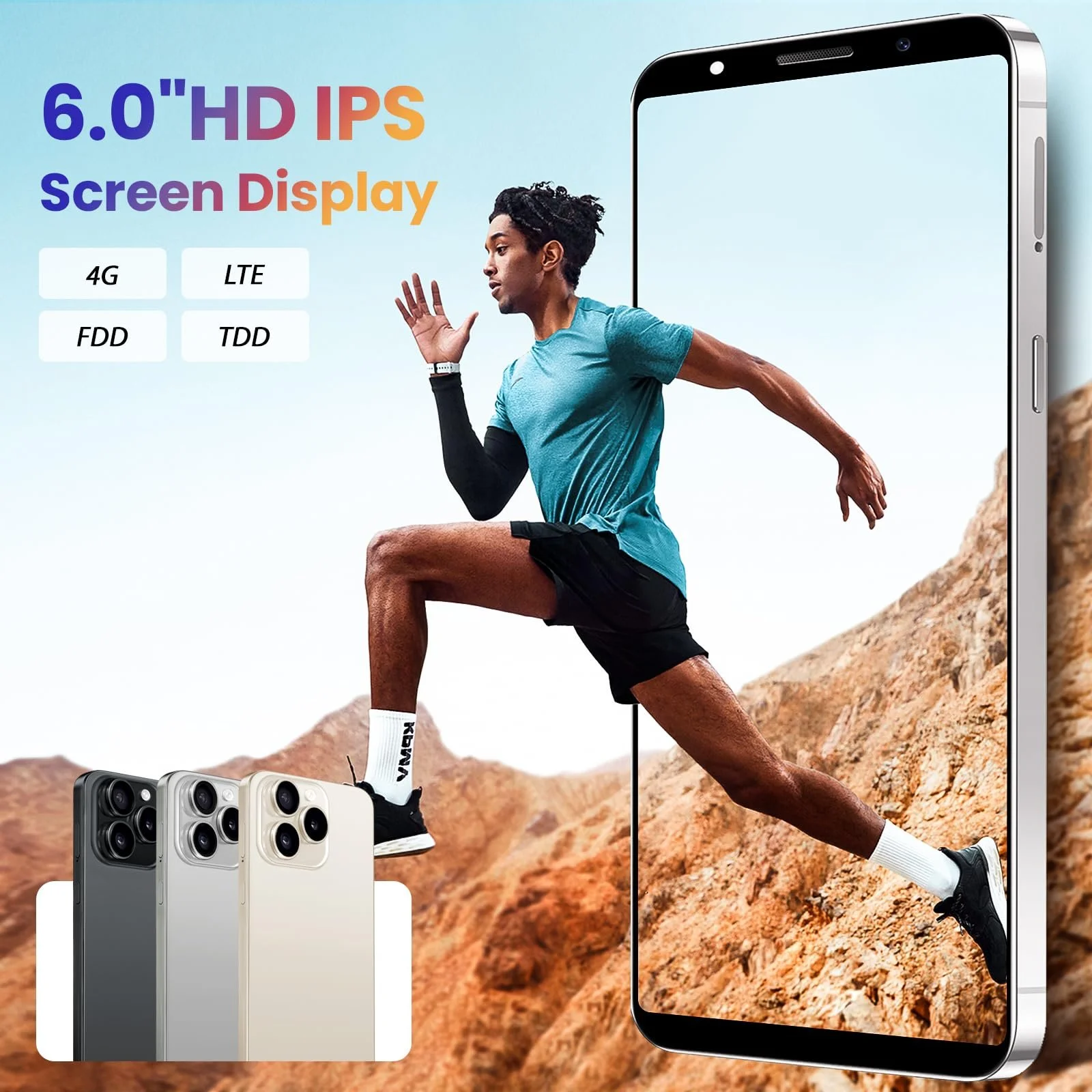 Смартфон 700White 6.0 дюймов 4GB RAM + 64GB ROM 13MP + 16MP 8-Core Шампань, фото №2