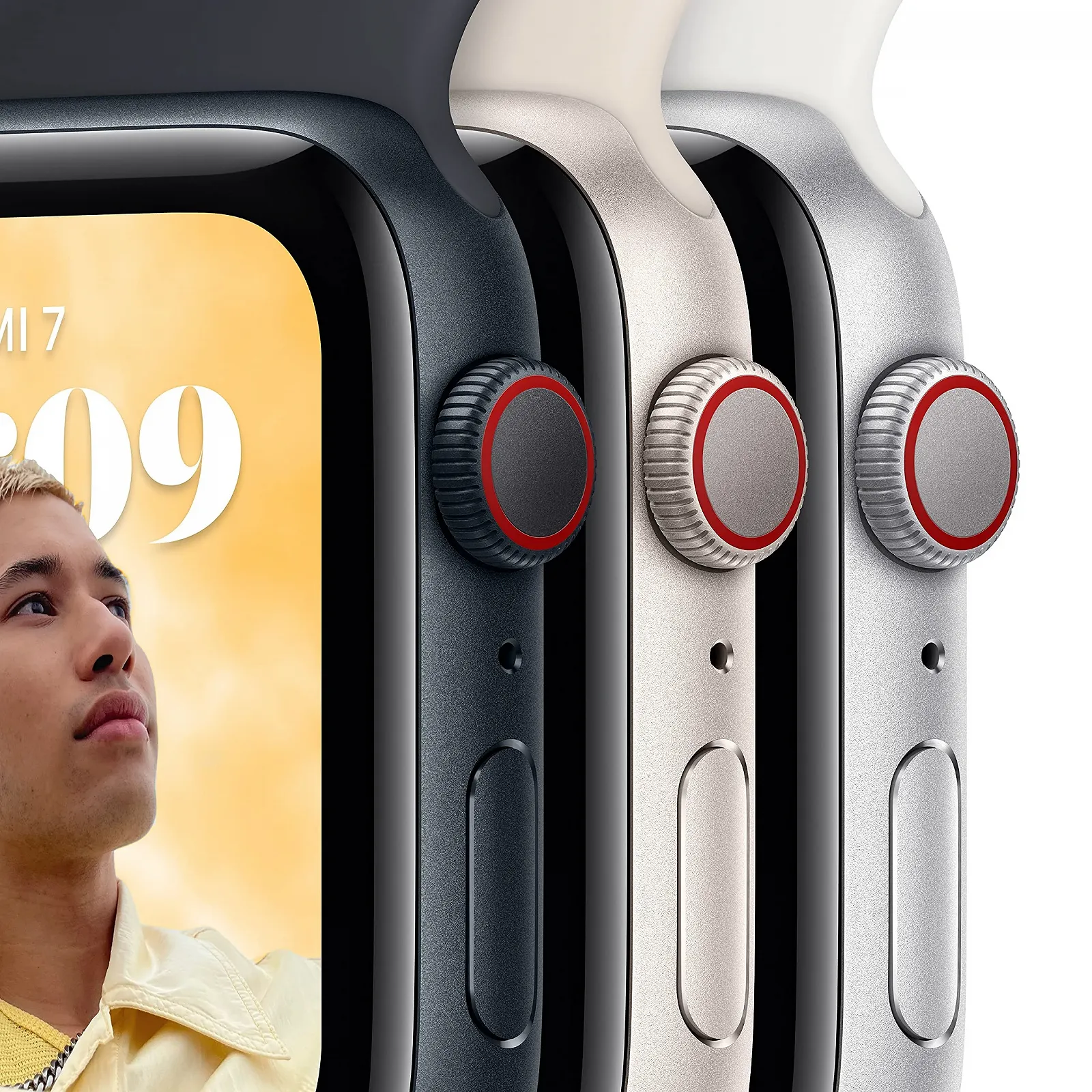 Смарт-часы Apple Watch SE (2nd Generation) GPS 40мм - алюминиевый корпус Midnight с ремешком Midnight Sports - Regular, фото №3