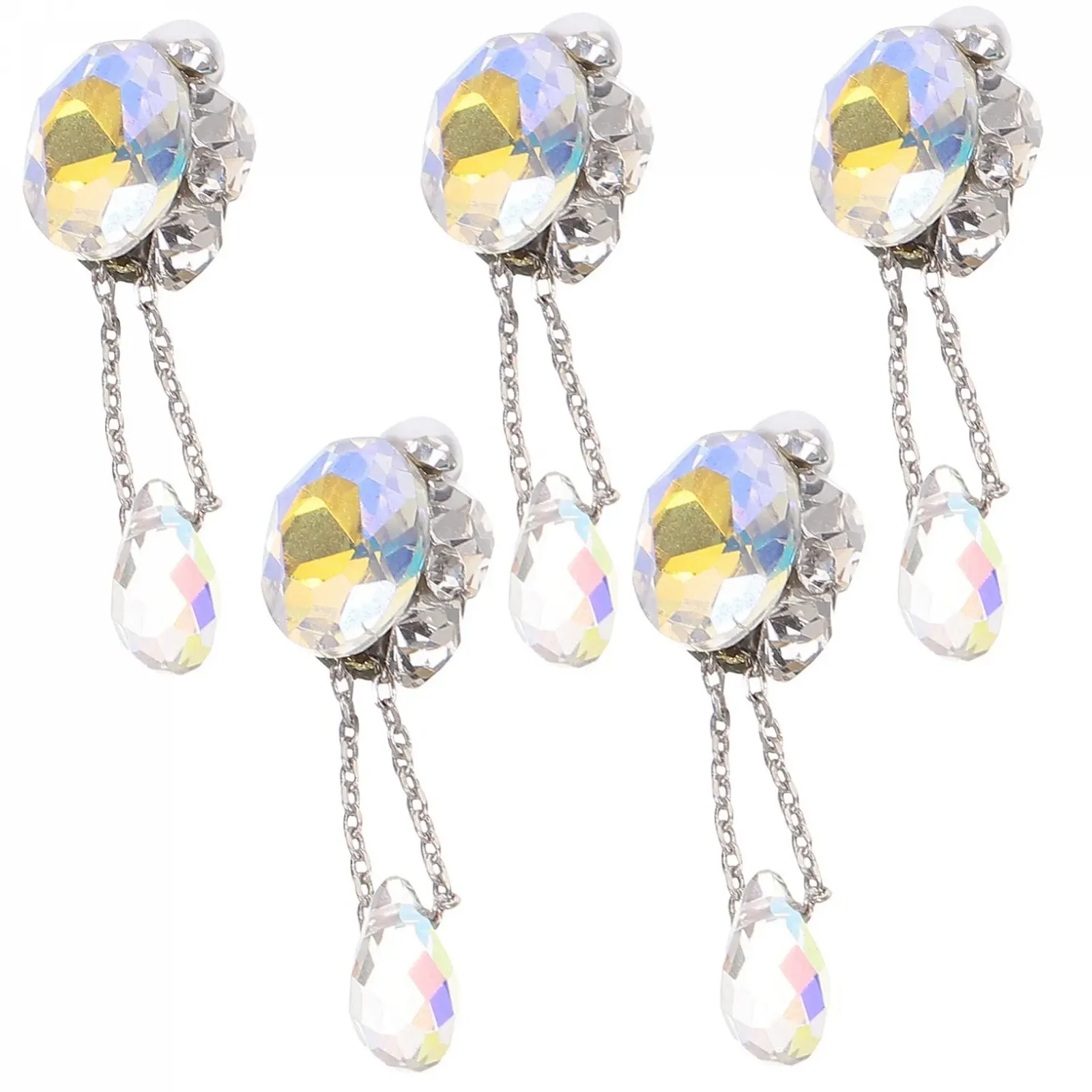 Подвеска для ногтей Healvian 5 шт., бриллиант, камни для ногтей, 3D аксессуары для девушек, стразы, жемчуг, хрусталь, фото №1