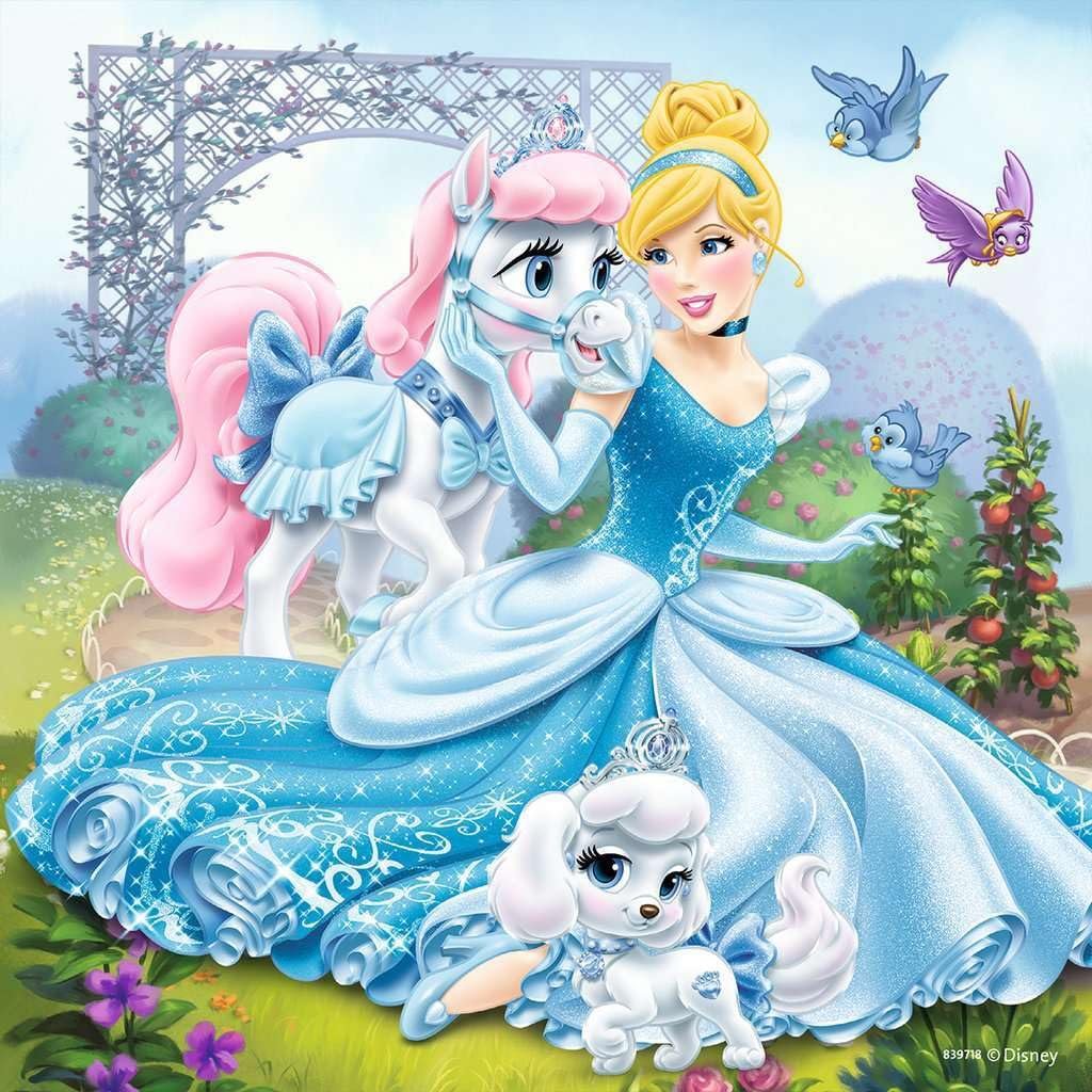 Детский пазл Ravensburger Disney Princess 09346 Belle, Cinderella And Raiponce 3 x 49 элементов от 5 лет, фото №3