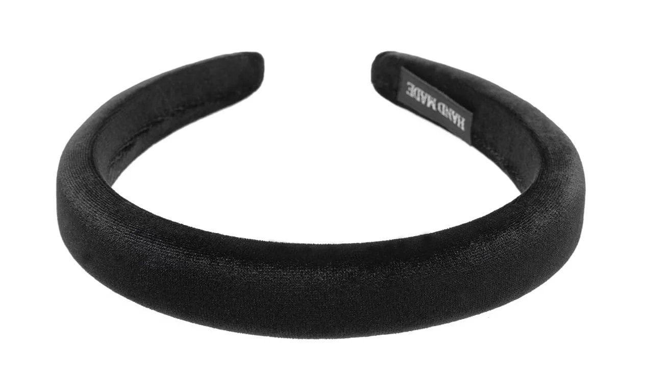 Обруч Оксамитовий Axy HRK10 М'який для волосся Чорний, фото №2