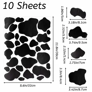 Наклейки на стіну Плями корови Cow Print 10 аркушів 280 шт. ПВХ synthetic.ua - Фото 1