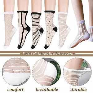 Шкарпетки жіночі прозорі в сіточку Habni, 6 пар, універсальний розмір synthetic.ua - Фото 1