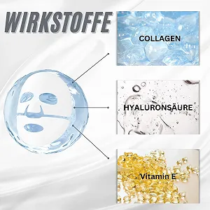 Маска Колагенова 8 штук, Колагенова маска для обличчя проти зморшок із зволожувачем synthetic.ua - Фото 1