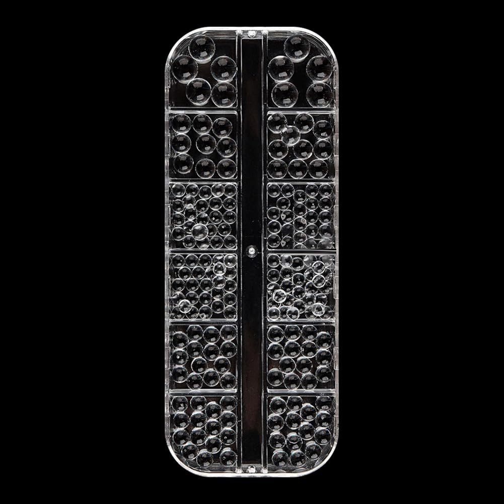 Прозрачные круглые бусины для ногтей, стеклянные шарики для ногтей 3D, прозрачные, микс размеров для DIY поделок, фото №1