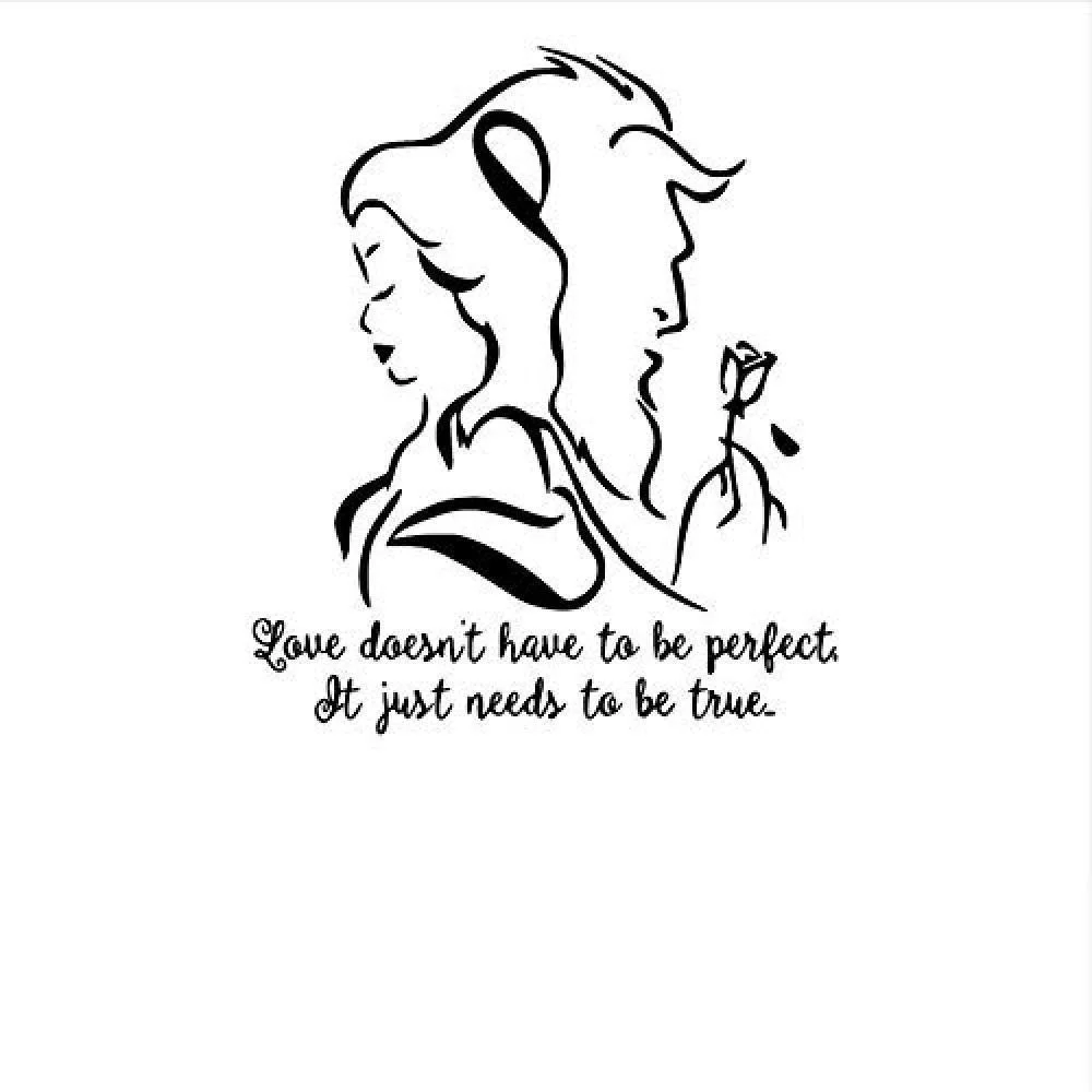 Наклейка на стіну Красуня та Чудовисько 57 x 67 см, фото №4