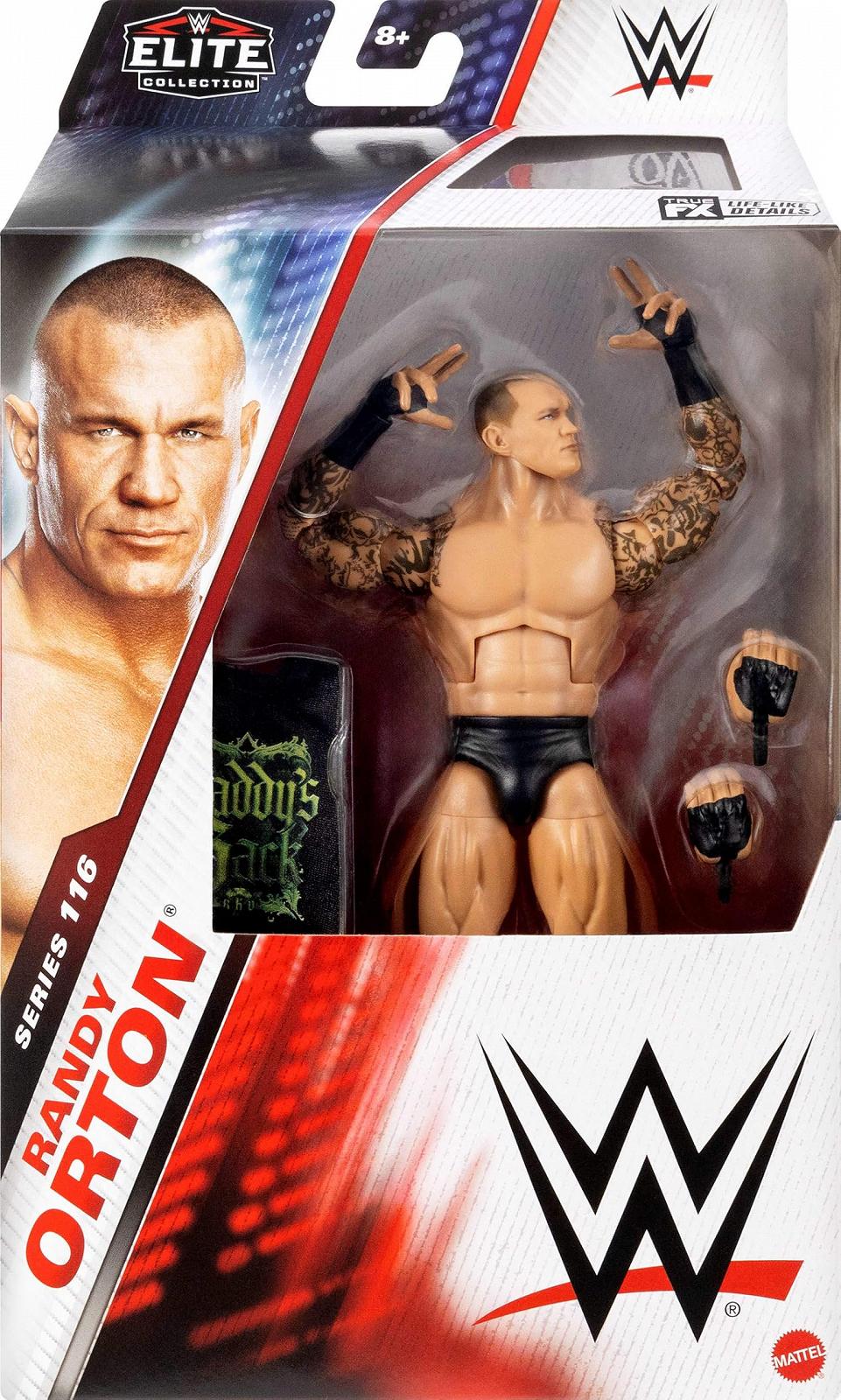 Экшн-фигурка Mattel WWE Elite Серии #116 Рэнди Ортон 15 см с 25 точками движения и сменными руками, многоцветная, фото №2