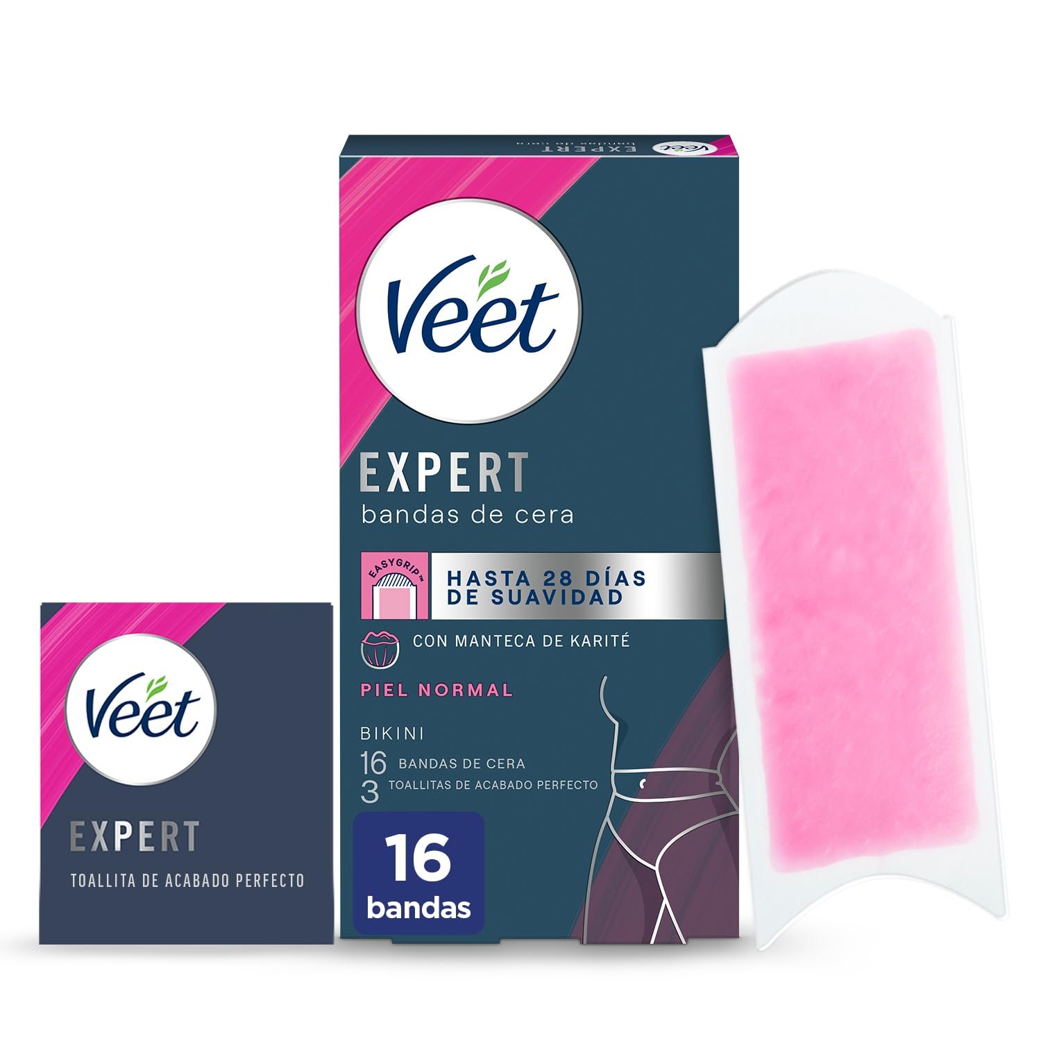 Воскові смужки Veet Expert для бікіні 16 шт. з олією ши, фото №1