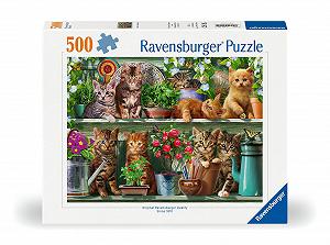 Пазл Ravensburger 12000205 Cats on the Shelf 500 елементів synthetic.ua - Фото 1