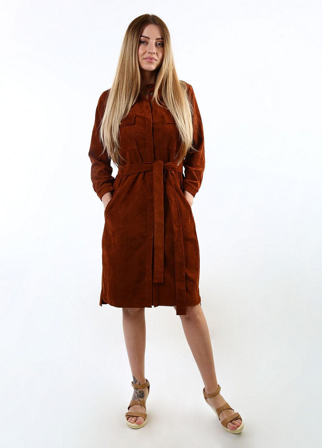 Платье inDresser L Коричневый (IN-F0280В064Д-Brown), фото №1