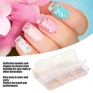 Жемчуг для дизайна ногтей Разные бренда Без бренда Формы и размеры Блестящие synthetic.ua - Фото 1