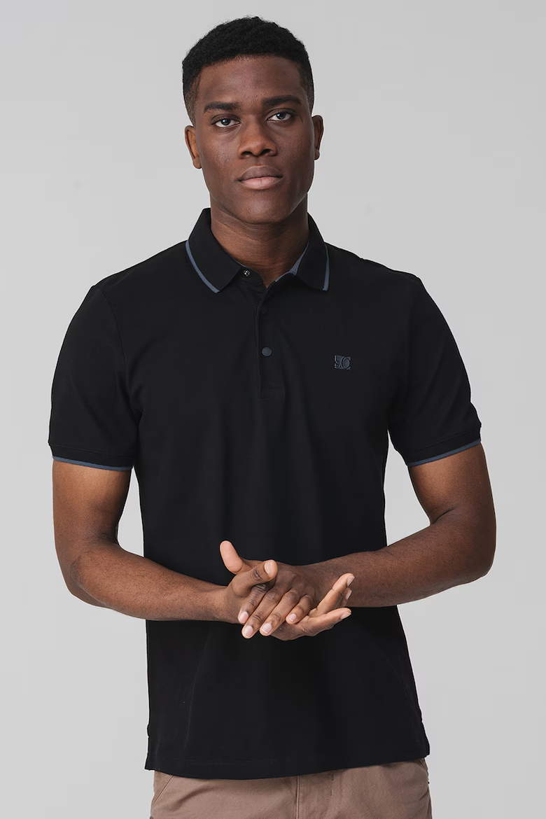 Футболка поло Cotton blend polo 2161571-9999 s.Oliver Чорний S, фото №1