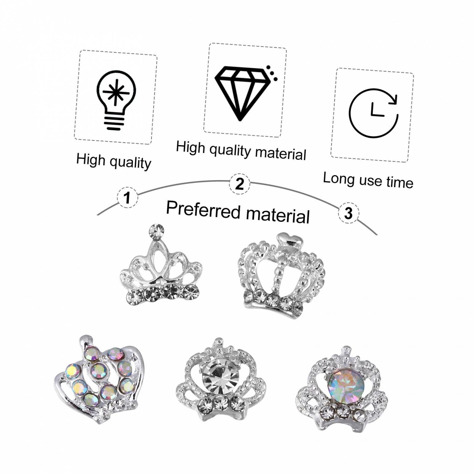 Корона Елегантні 50 шт. Стрази для манікюру, фото №9