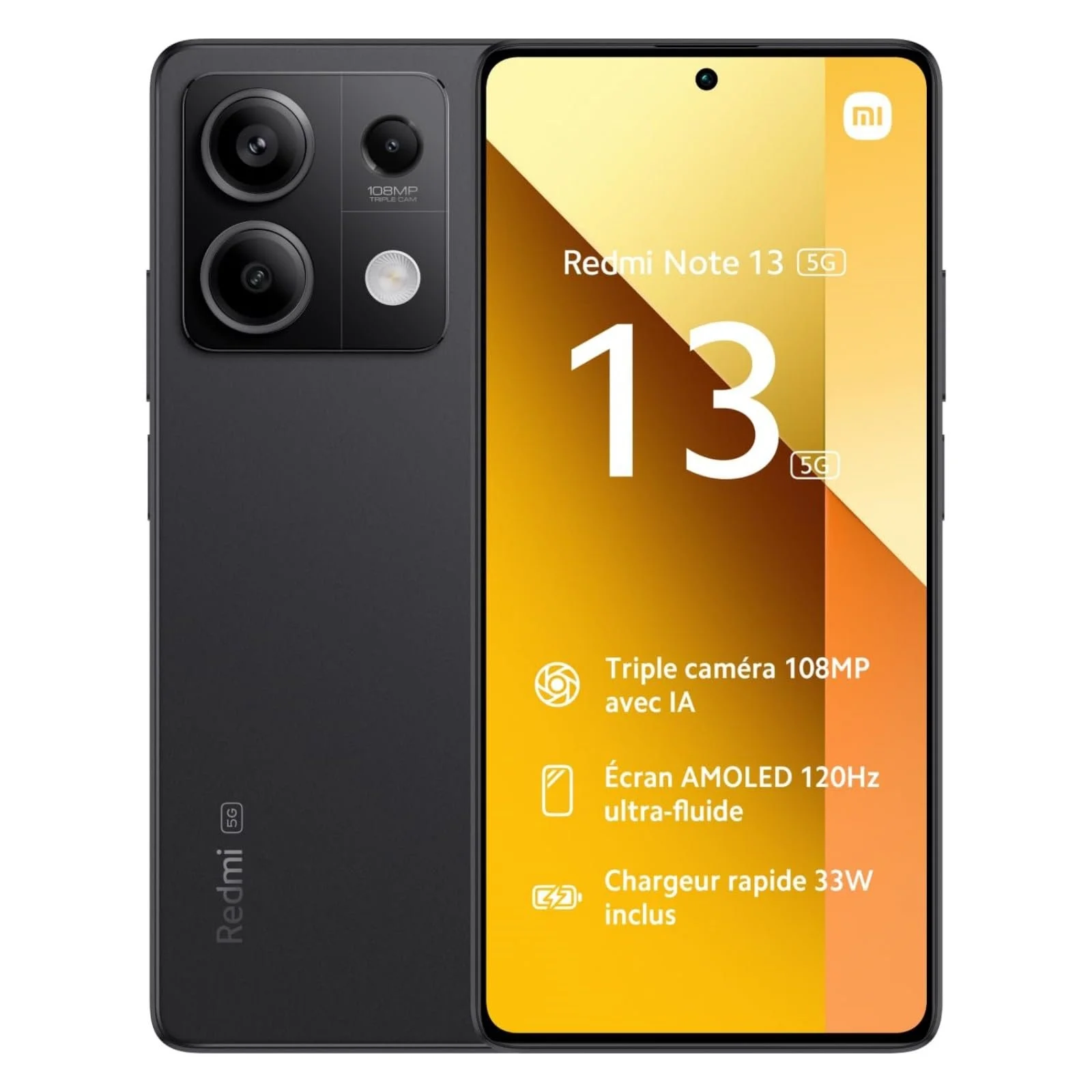 Смартфон Xiaomi Redmi Note 13 5G 6.67" 8/256 GB Чорний, фото №1