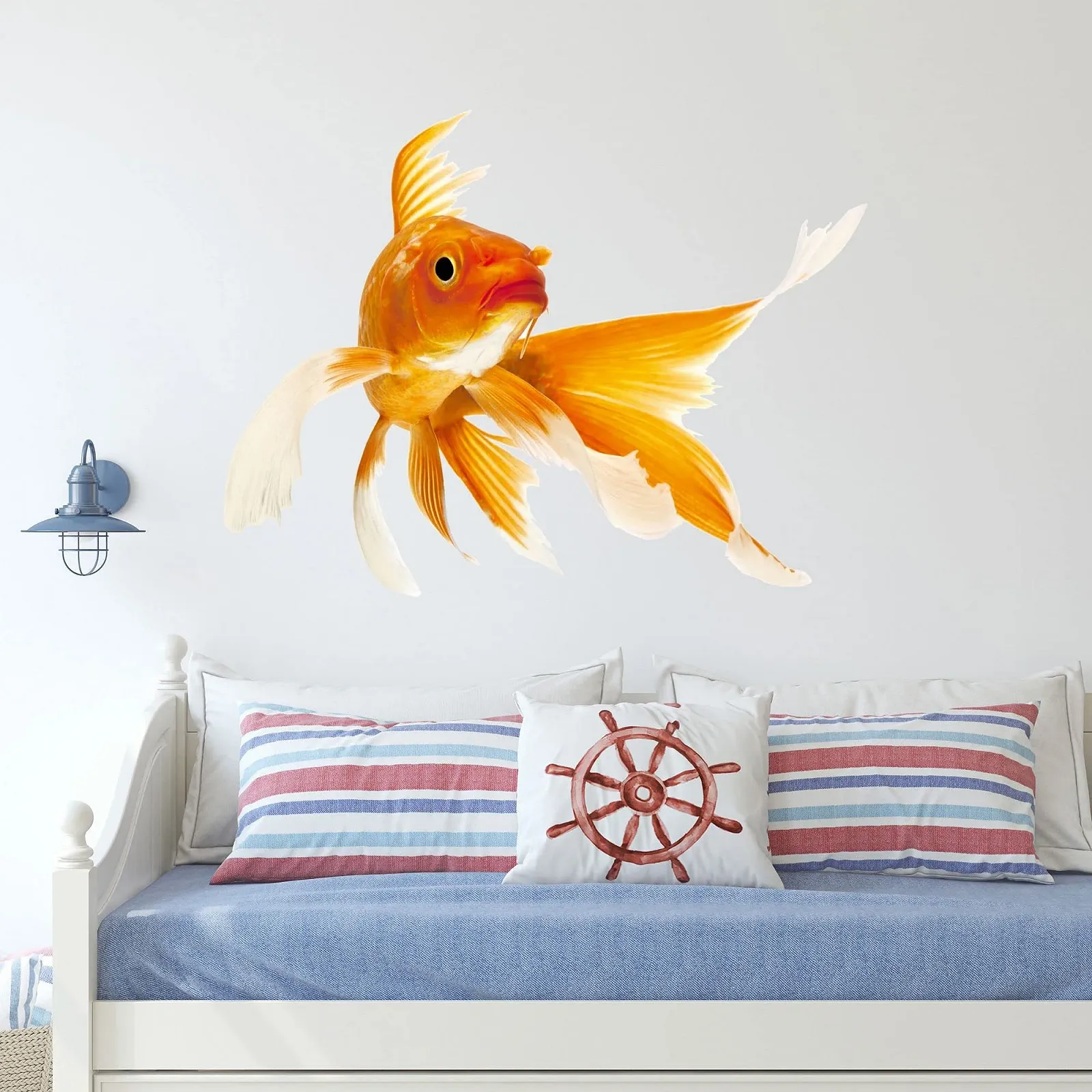 Наклейка на стену GRAZDesign Золотая рыбка Водонепроницаемая 40 x 30 см, фото №4