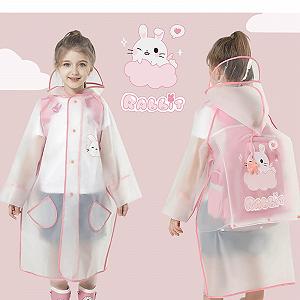 Дощовик Beokeuioe з капюшоном, водонепроникний, багаторазовий, прозорий synthetic.ua - Фото 1