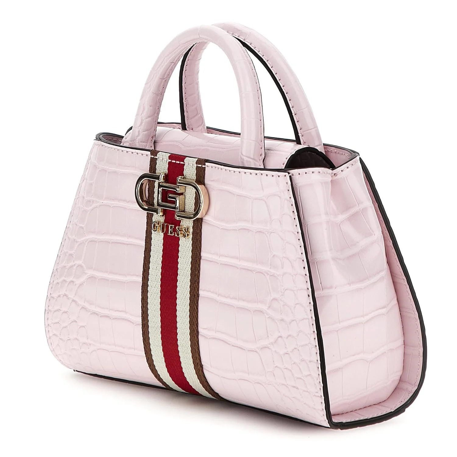 Сумка GUESS Nelka Mini Satchel Блідо-рожевий, фото №2