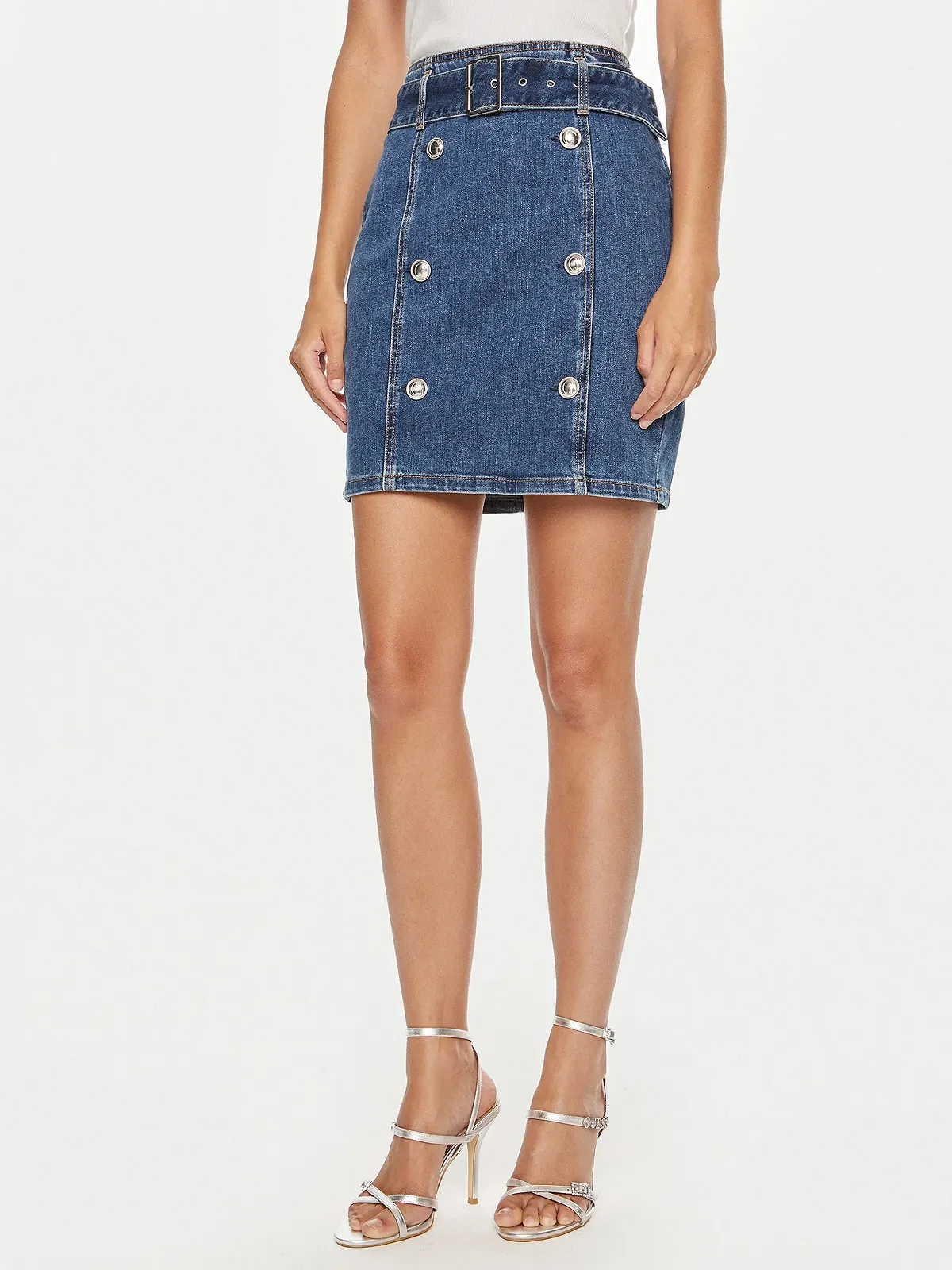 Женская джинсовая юбка GUESS JEANS / Синяя / Размер 27, фото №4