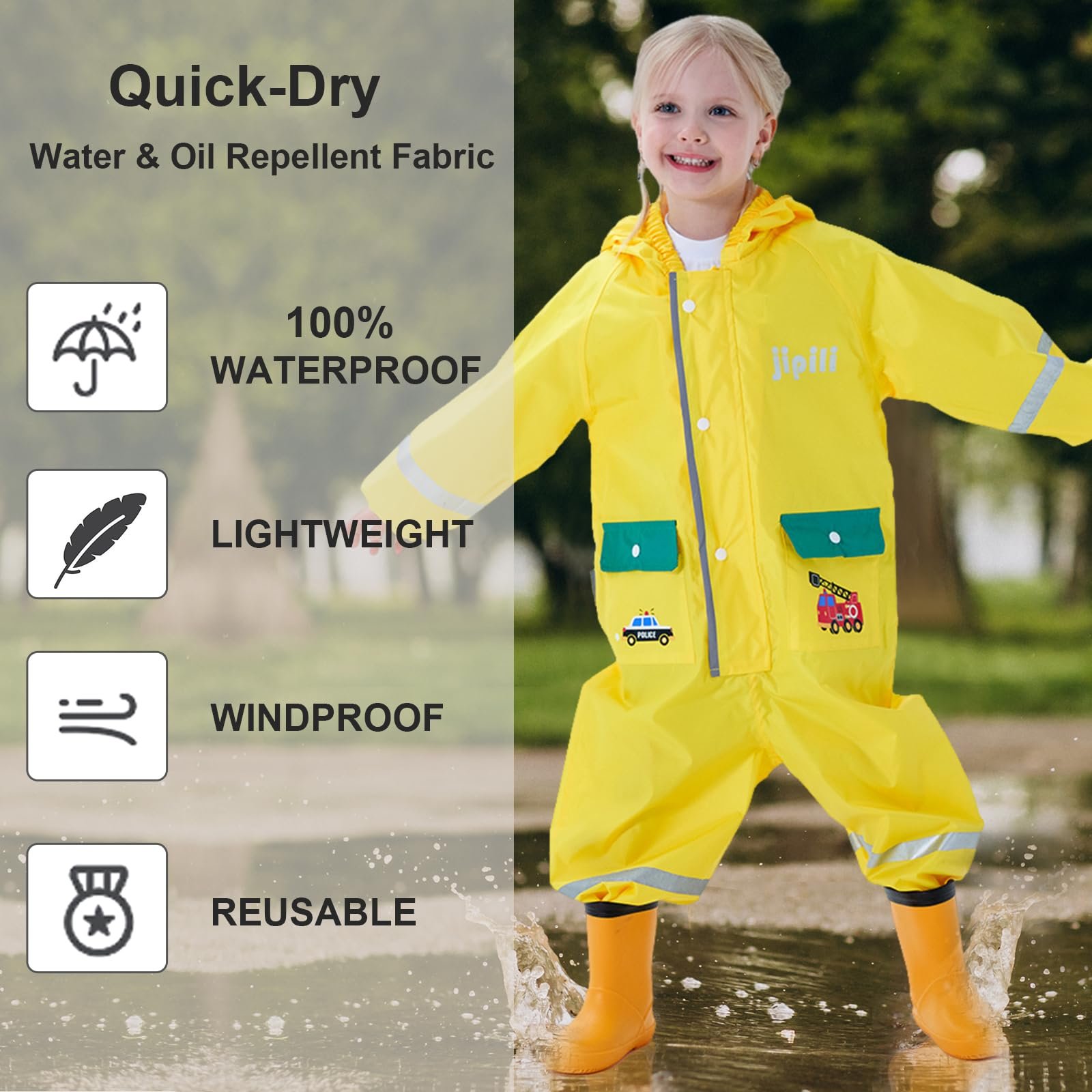 Дитячий дождевой костюм Hovkib для девочек и мальчиков, цельный дождевик, детский водонепроницаемый дождевик, дождевой комбинезон, милый мультяшный дождевик, дождевое пончо, 1-10 лет, фото №3 Дитячий дождевой костюм Hovkib для девочек и мальчиков, цельный дождевик, детский водонепроницаемый дождевик, дождевой комбинезон, милый мультяшный дождевик, дождевое пончо, 1-10 лет, фото №3