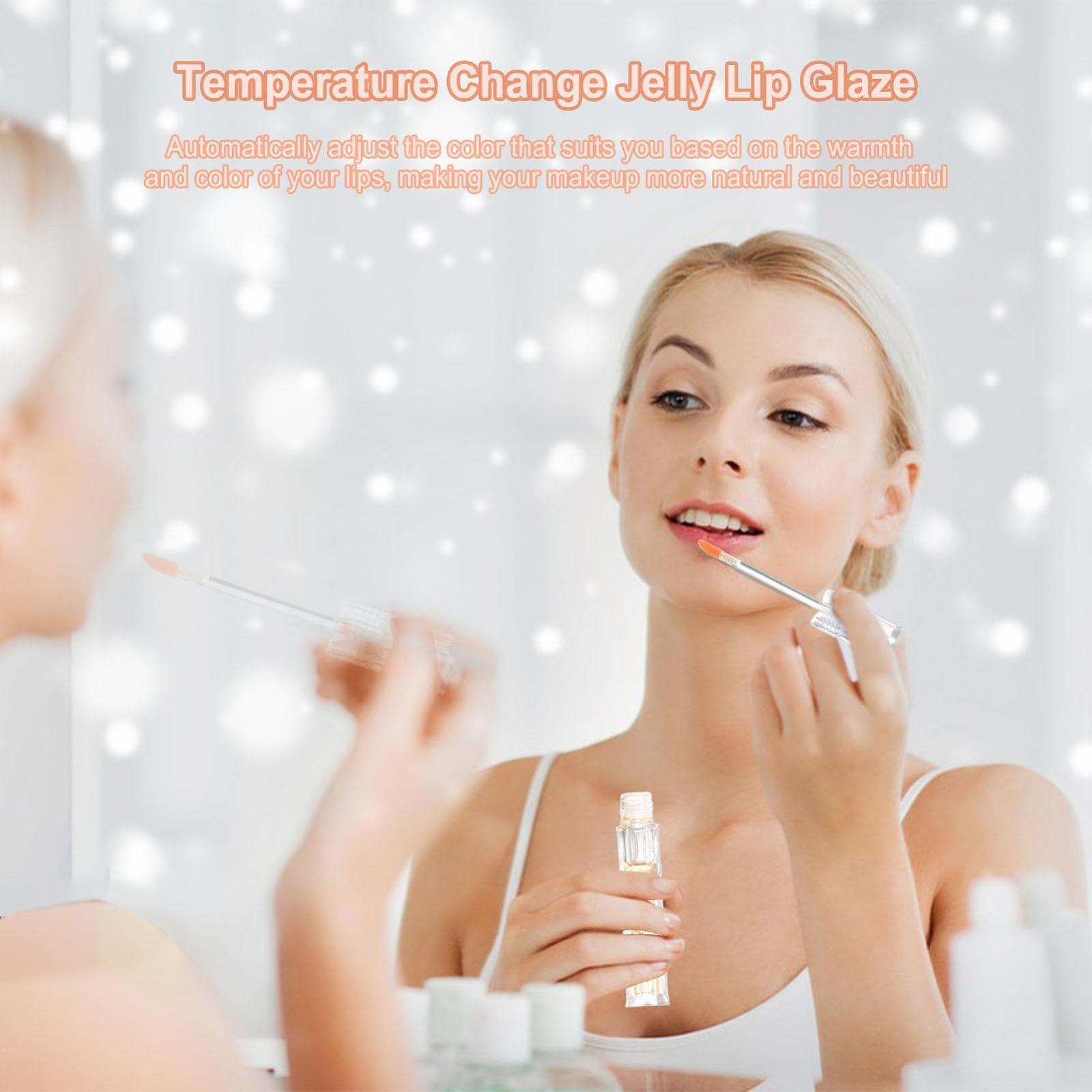 Блиск для губ Jikiaci PH Змінюючий Колір з чистою золотою фольгою, фото №2