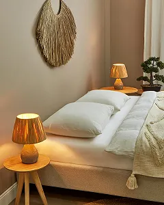 Настільна лампа Arwadito Керамічна Основа-ваза Конусний паперовий абажур З вимикачем Сірий synthetic.ua - Фото 1