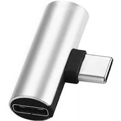 Переходник USB Type-C to 2 x Silver XoKo (XK-AC-215-SLV), фото №1