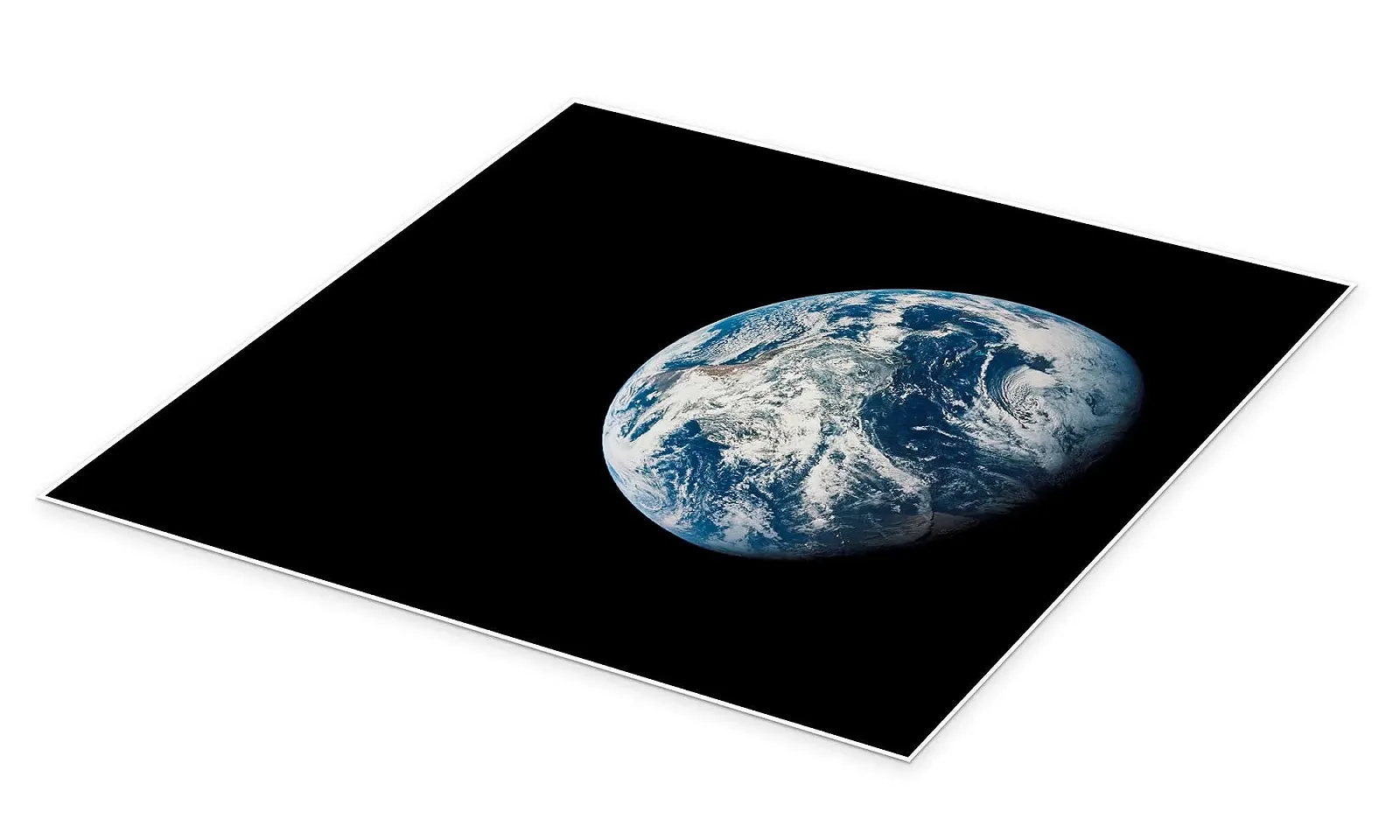 Постер NASA Earth from the point of view of Apollo 8 50 x 50 см Черный, фото №2