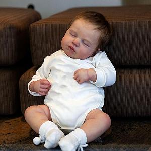 Кукла Zero pam Reborn 20 дюймов Lifelike Baby Dolls Soft Body Силиконовый Baby Boy с волосами - Фото 1