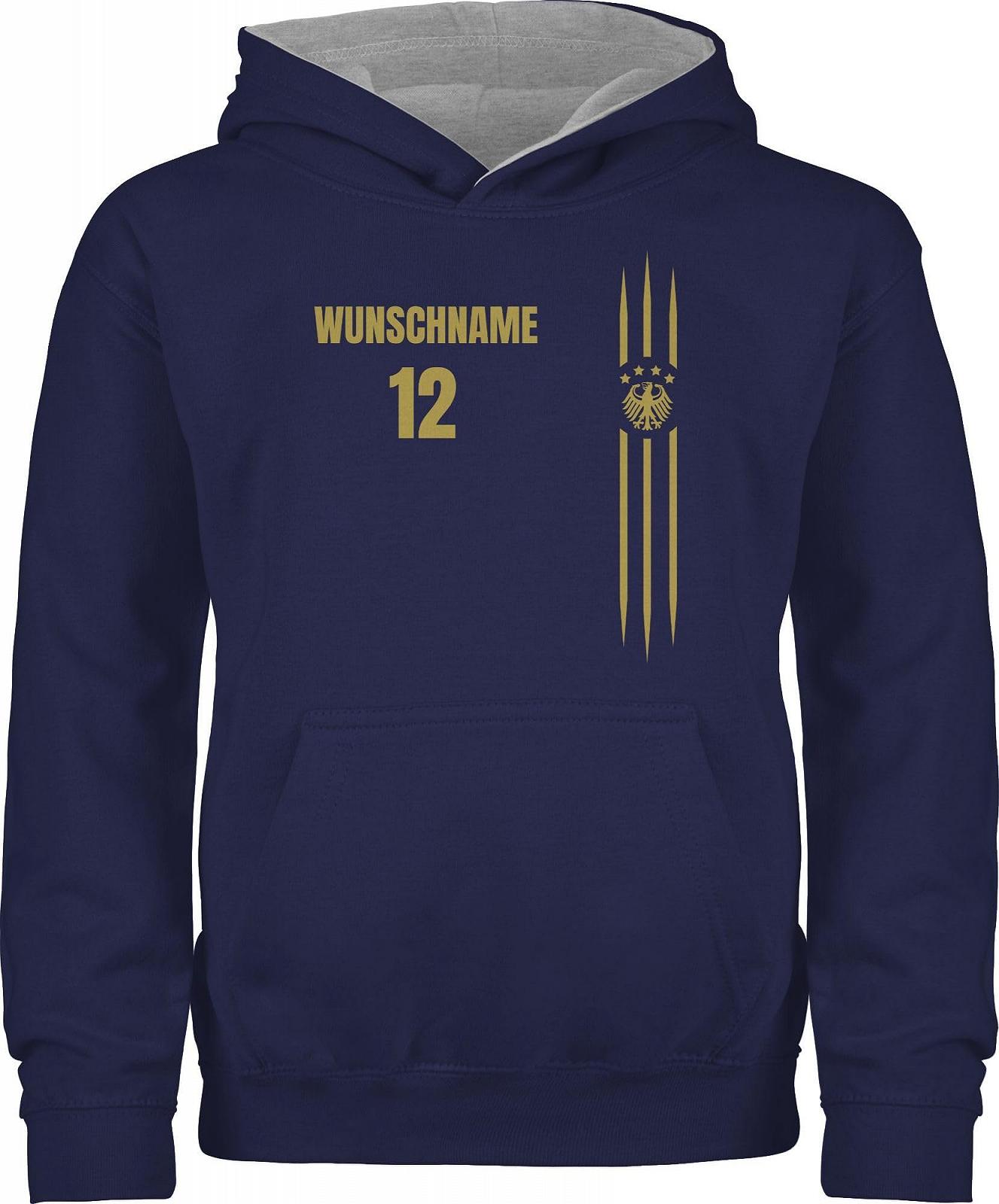 Худи Shirtracer С именем Персонализированный для детей мальчиков девочек - 2024 Футбольный чемпионат Европы Фан-атрибутика - Германия Имя и номер, фото №1