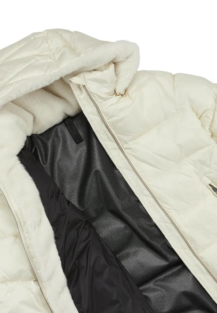 Жіноче зимове стьобане пальто MILESTONE MSMiranda зі знімним капюшоном і штучним хутряним коміром, фото №4 Жіноче зимове стьобане пальто MILESTONE MSMiranda зі знімним капюшоном і штучним хутряним коміром, фото №4