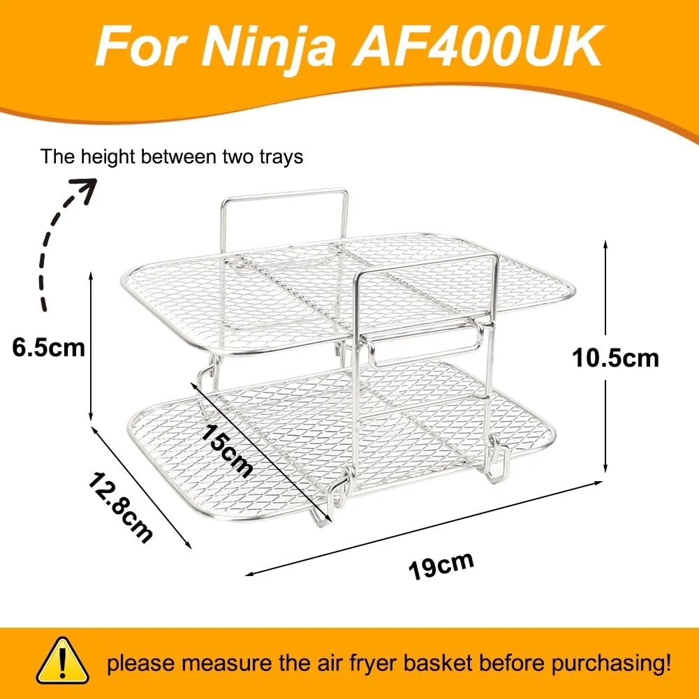 Аксессуары для аэрофритюрницы BYKITCHEN Ninja Foodi Max Dual Zone AF400EU 9.5л 304 нержавеющая сталь, фото №2
